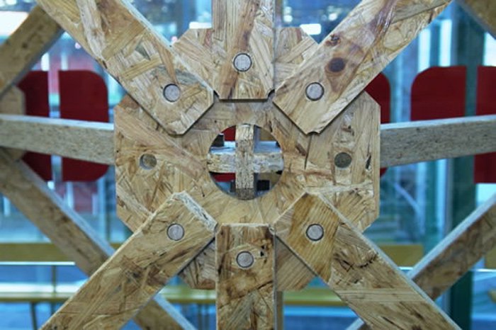Messestand Kronospan Detail — Holz, CNC Dynamix AG, Büron LU