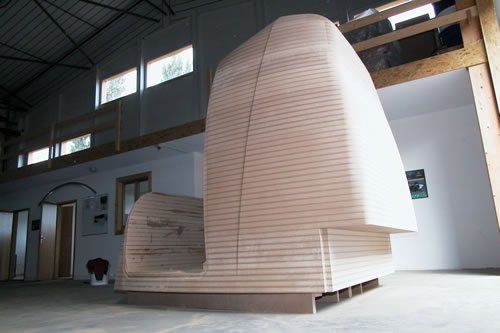 Bahnfront Cwa Fertige Laminierform Zusammengebaut — Laminiermodelle, CNC Dynamix AG, Büron LU
